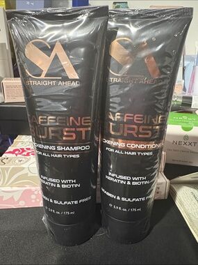 Straight Ahead Caffeine Burst Thickening Shampoo & Conditioner Duo - Black